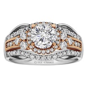 Buy Round Cut Halo Diamond Vintage Engagement Ring
