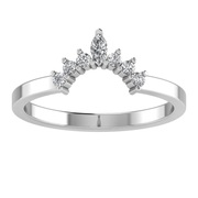 Buy Unique Style Sunrise Tiara Crown Wedding Band with White Gold